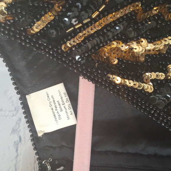 Vintage 💯 silk sequin & beaded top size large - Picture 4 of 4